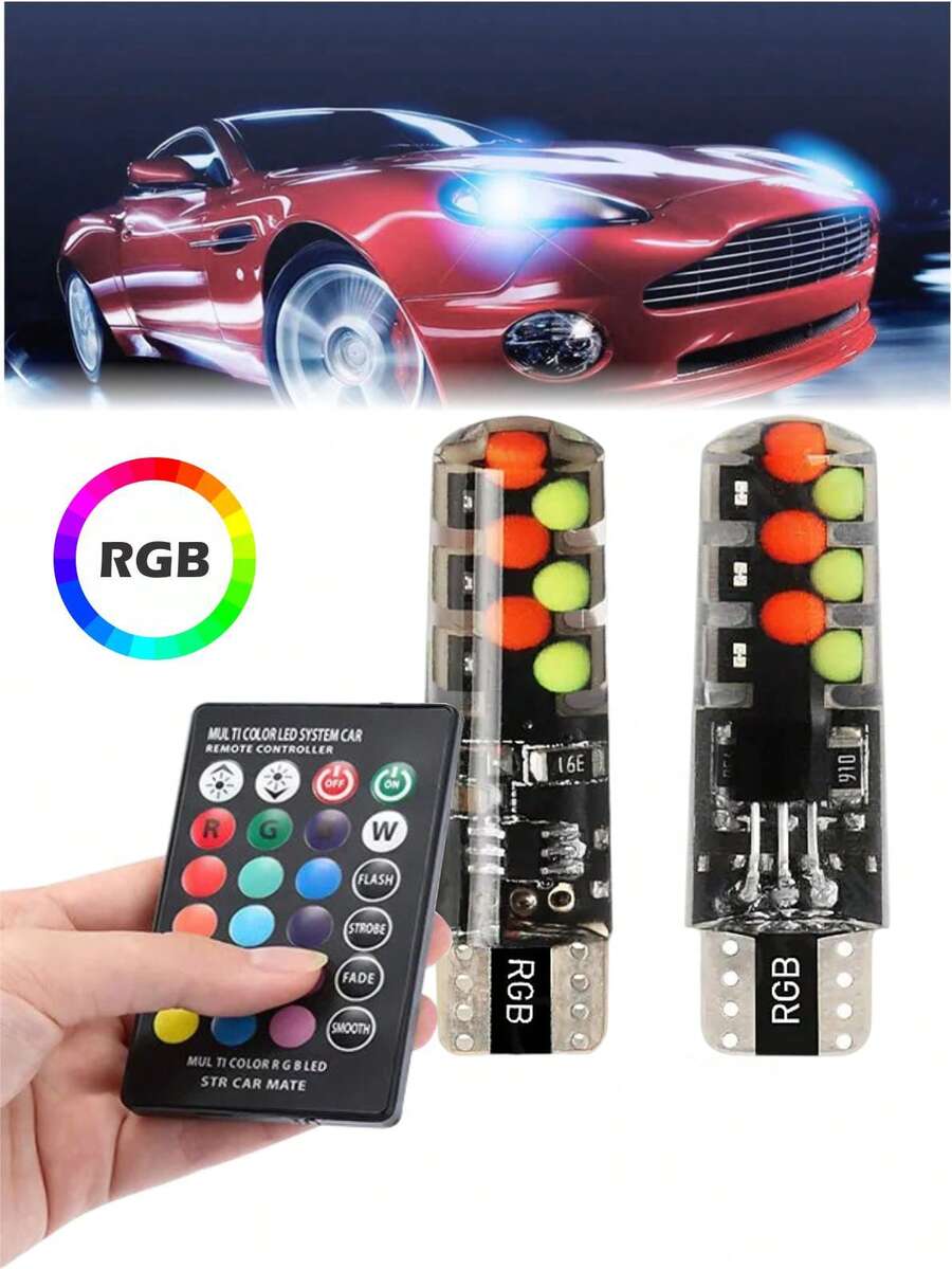 Focos LED T10 tipo pellizco para coche o moto universales