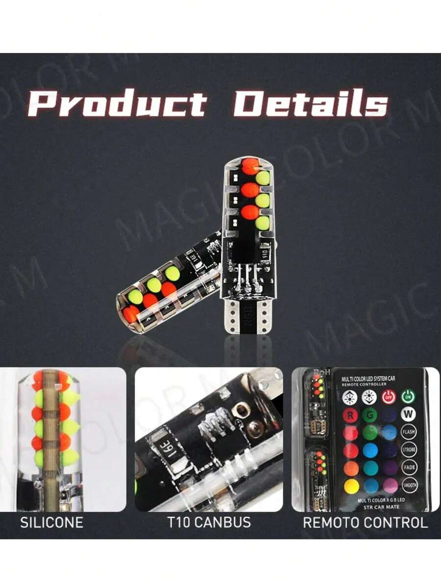 Focos LED T10 tipo pellizco para coche o moto universales