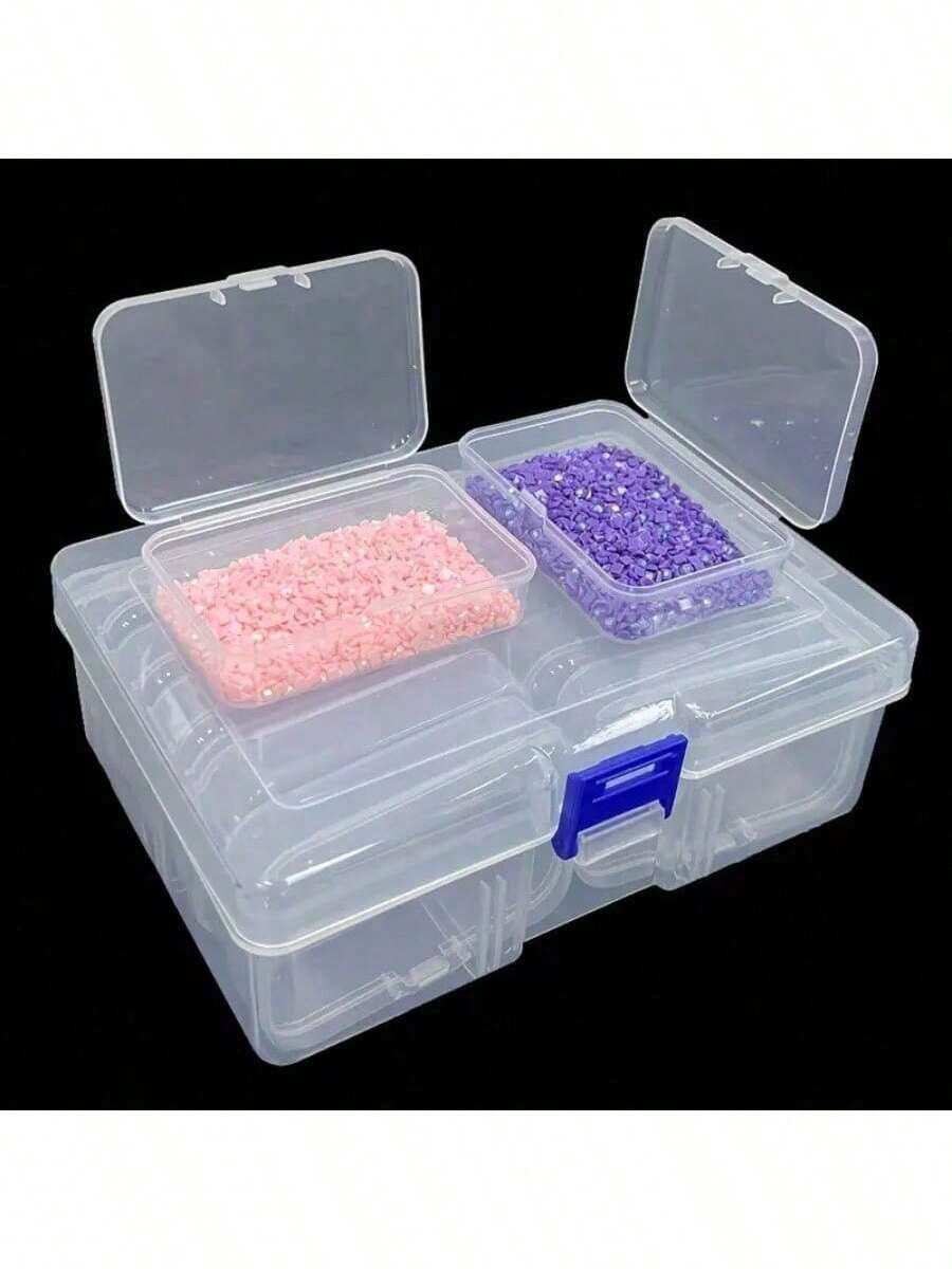 Caja de almacenamiento de plástico transparente
