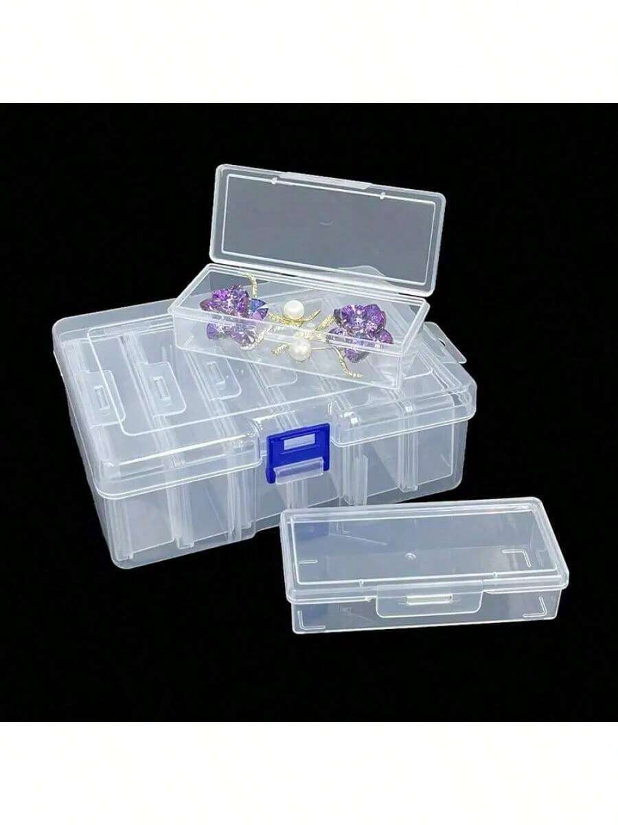 Caja de almacenamiento de plástico transparente