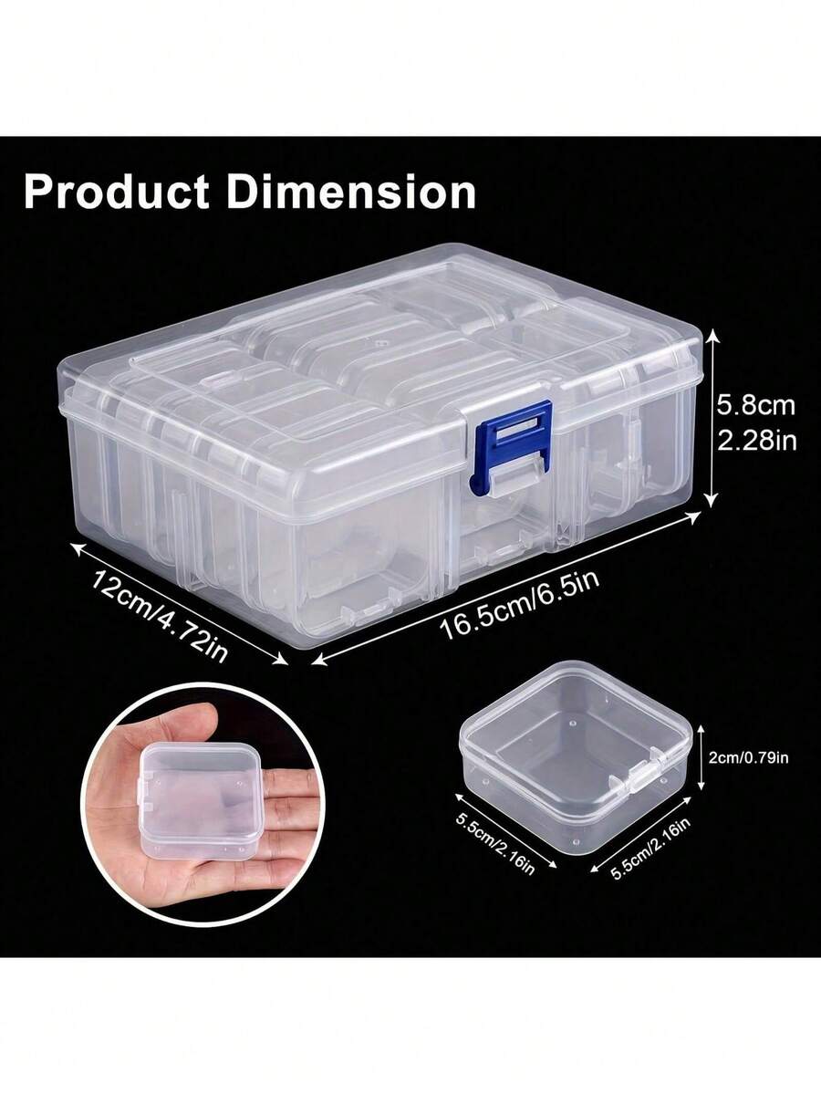 Caja de almacenamiento de plástico transparente