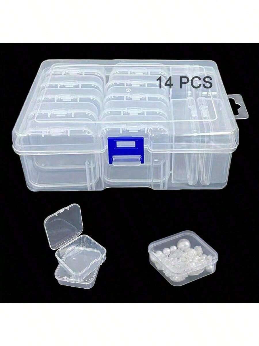 Caja de almacenamiento de plástico transparente
