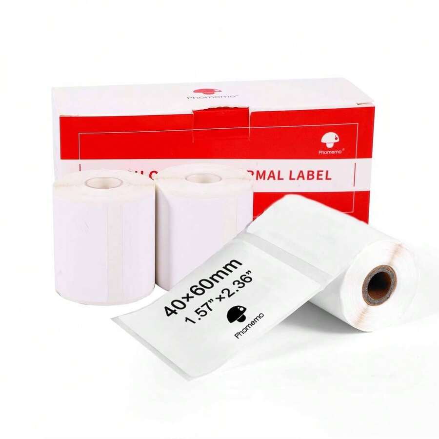 Phomemo 3 rollos de papel térmico para etiquetas