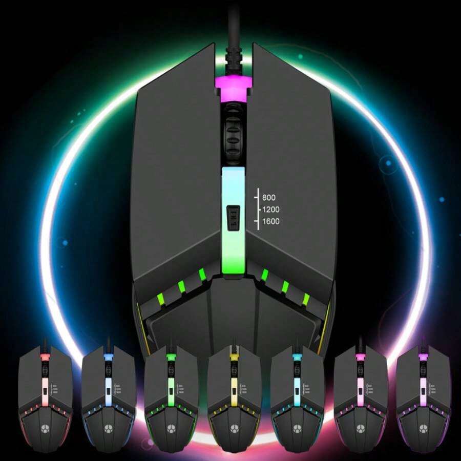 Mouse Gamer Alámbrico Usb Ergonómico Ratón Para Laptop Pc