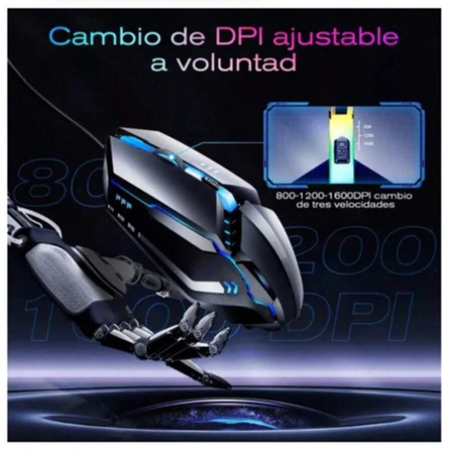 Mouse Gamer Alámbrico Usb Ergonómico Ratón Para Laptop Pc