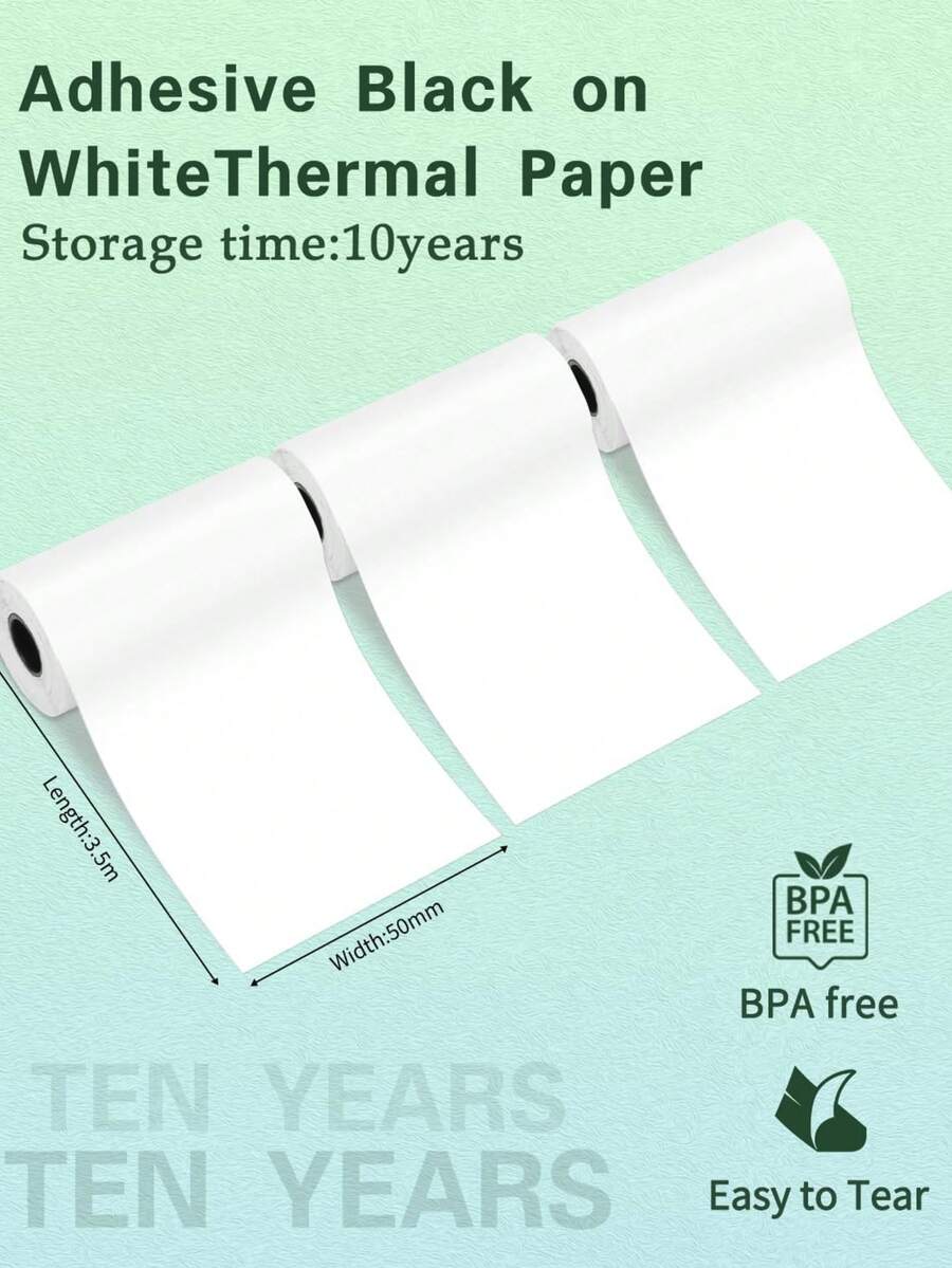 Papel térmico autoadhesivo transparente Phomemo
