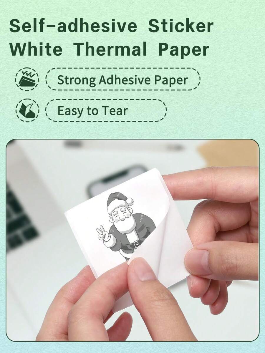 Papel térmico autoadhesivo transparente Phomemo