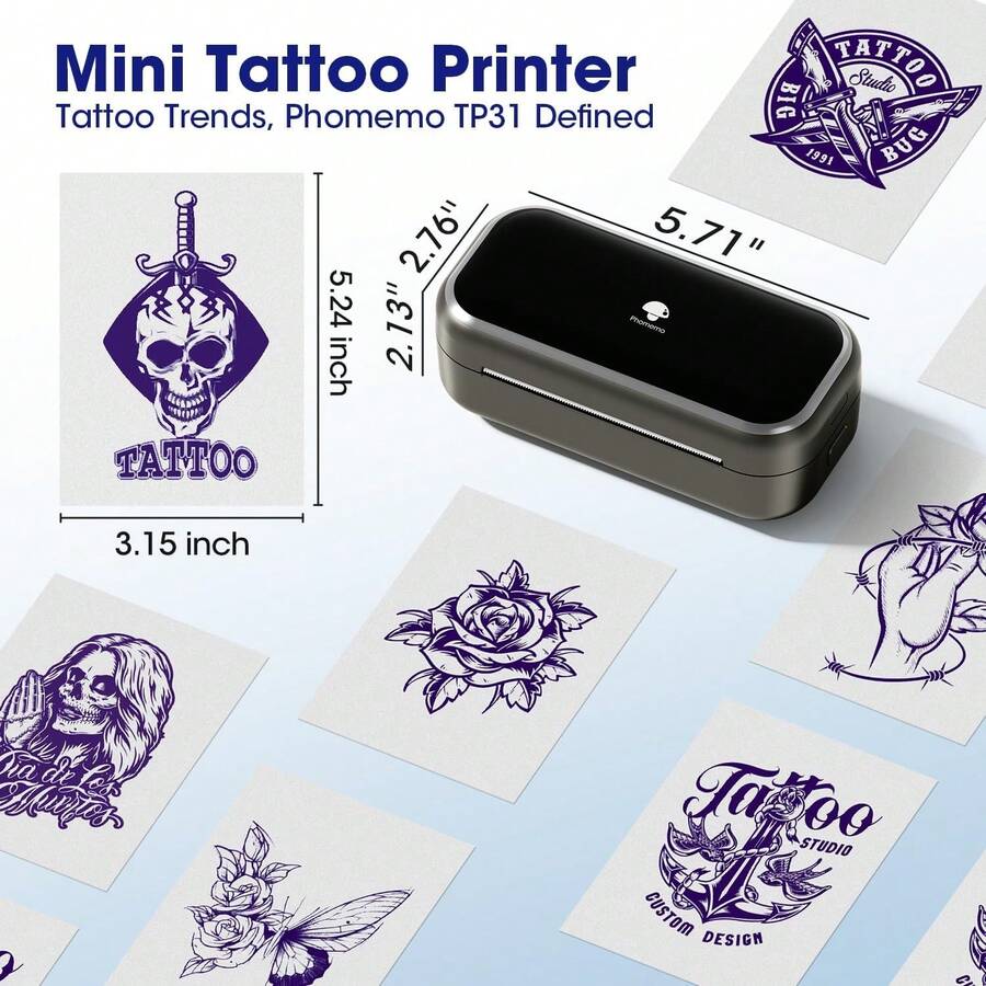 Papel de transferencia de tatuaje Phomemo, 100 hojas