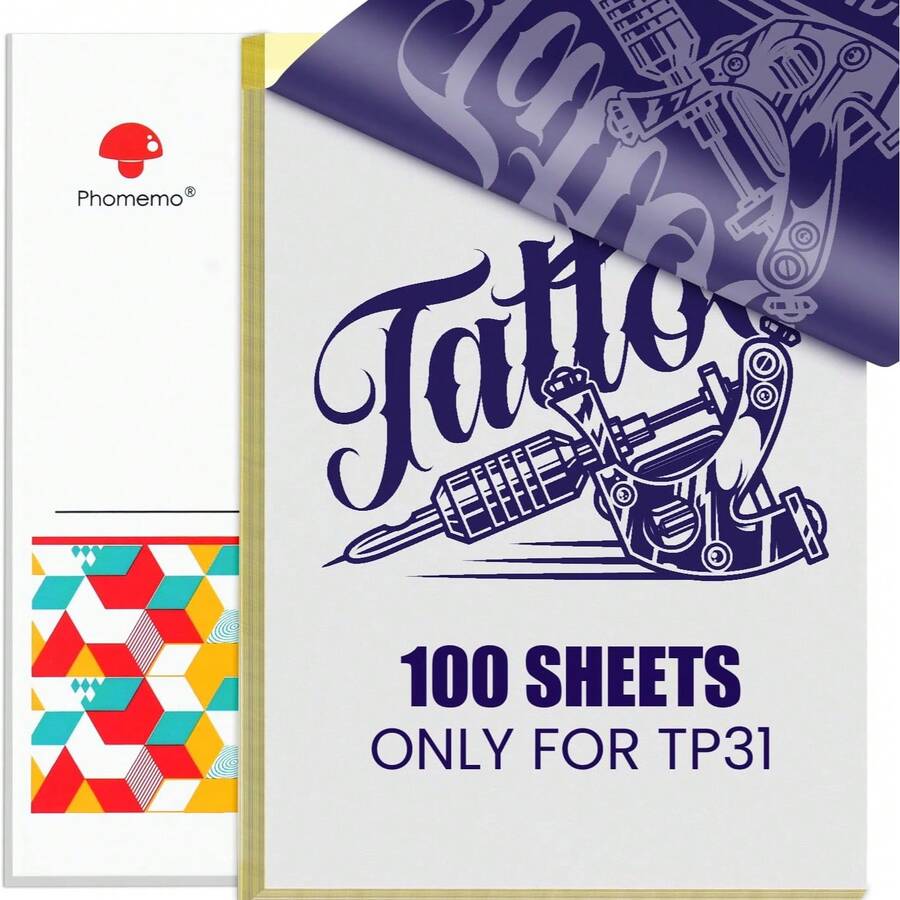 Papel de transferencia de tatuaje Phomemo, 100 hojas