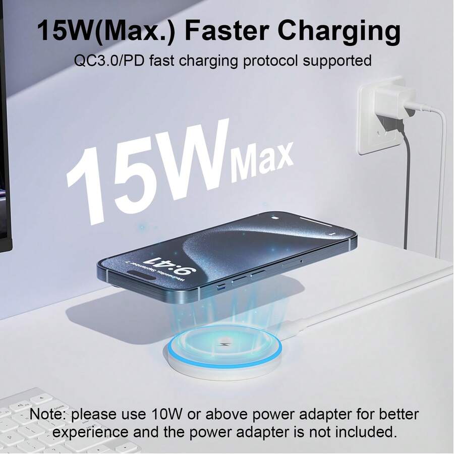 Cargador inalámbrico rápido magnético de 15W