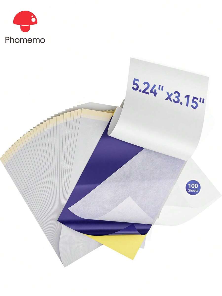 Papel de transferencia de tatuaje Phomemo, 100 hojas