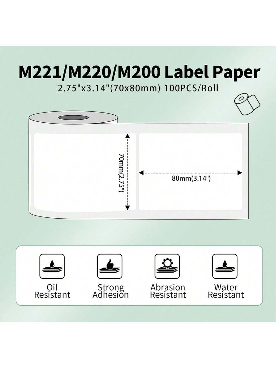 1 rollo de papel térmico de etiquetas Phomemo