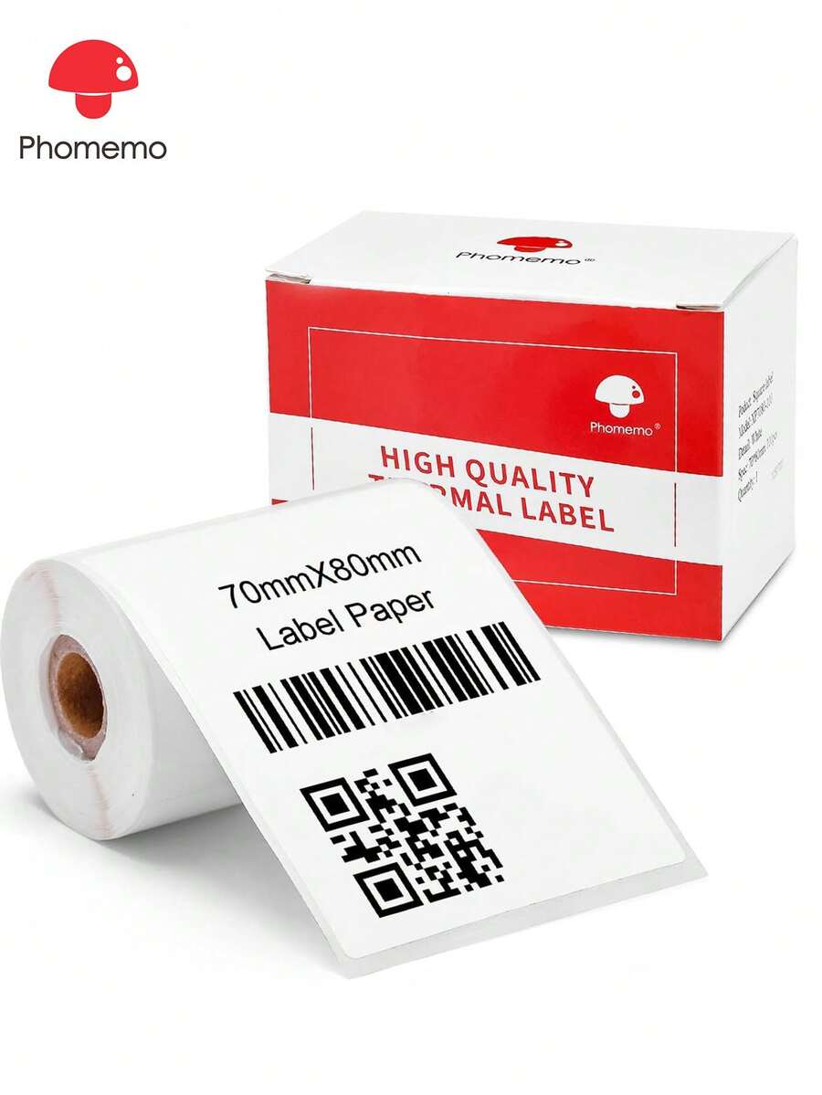 1 rollo de papel térmico de etiquetas Phomemo