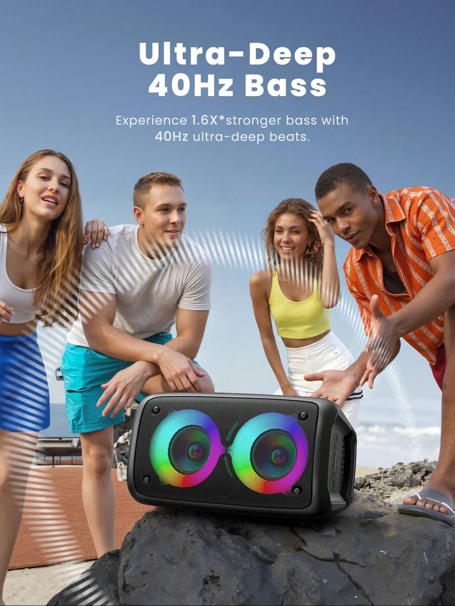 Kinglucky Altavoz inalámbrico con subwoofer