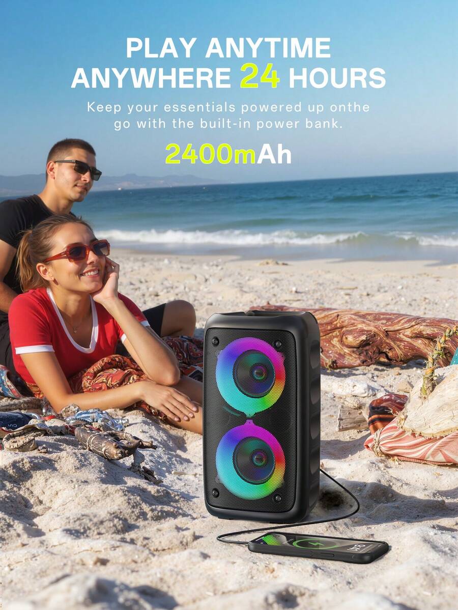 Kinglucky Altavoz inalámbrico con subwoofer