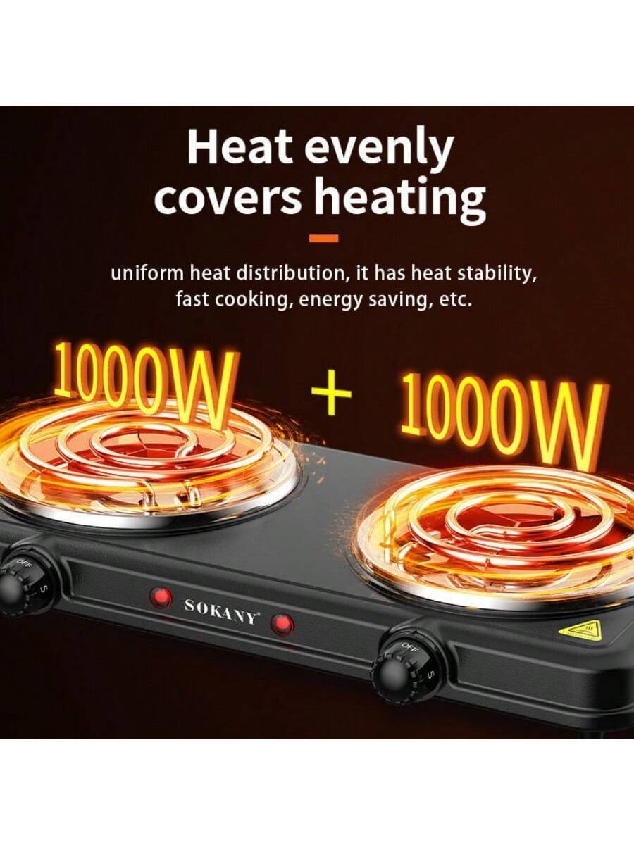 Estufa eléctrica de doble olla