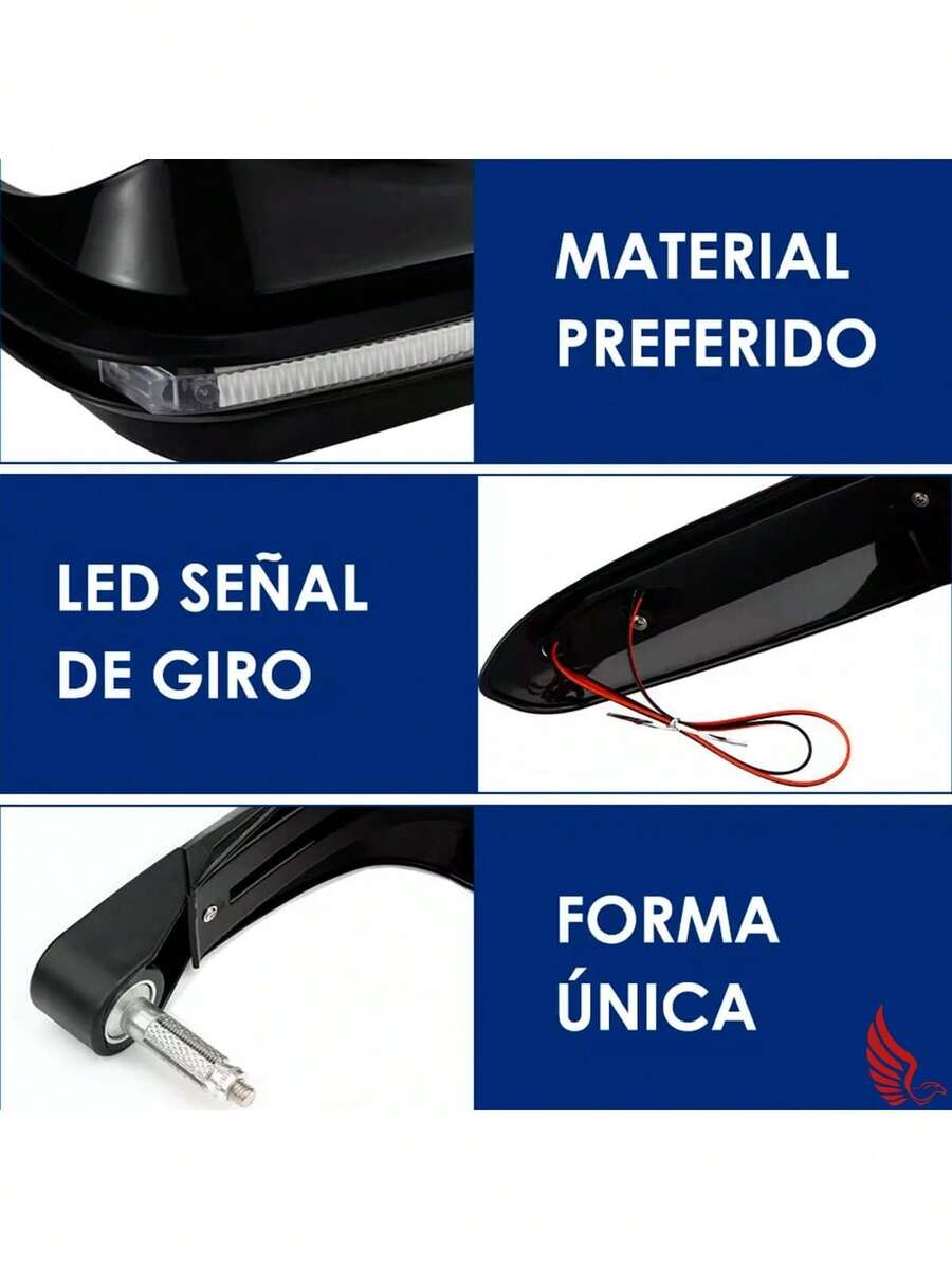 Cubre Puños Moto Luz AMARILLA Led Hand Guards Universal Sin Hueco