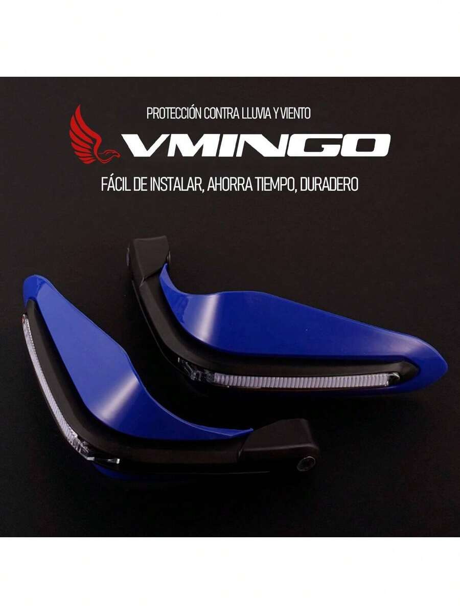 Cubre Puños Moto Luz AMARILLA Led Hand Guards Universal Sin Hueco