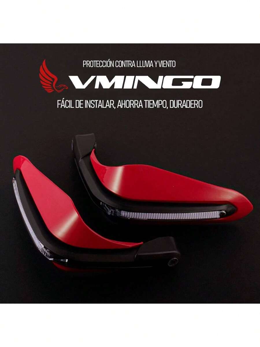 Cubre Puños Moto Luz AMARILLA Led Hand Guards Universal Sin Hueco