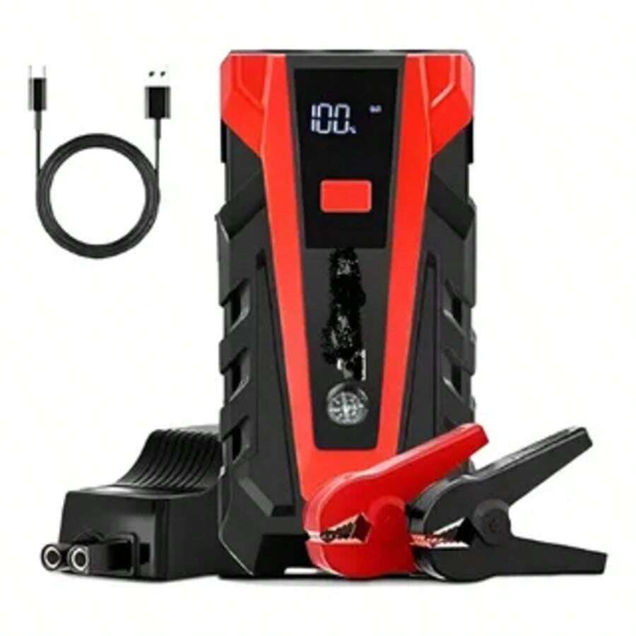 Kit de Emergencia 3 en 1: Arrancador, Compresor y Cargador 12V