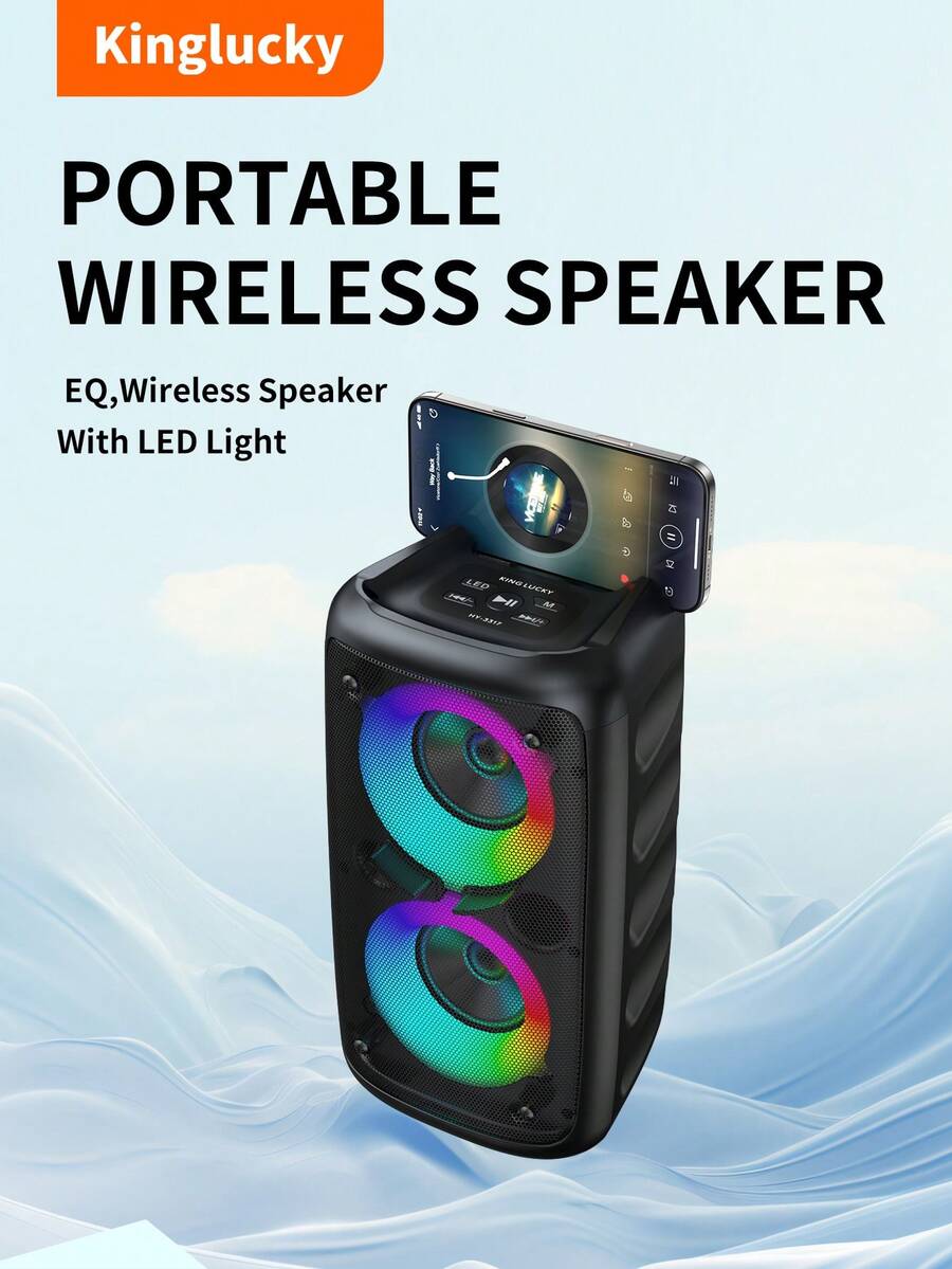 Kinglucky Altavoz inalámbrico con subwoofer