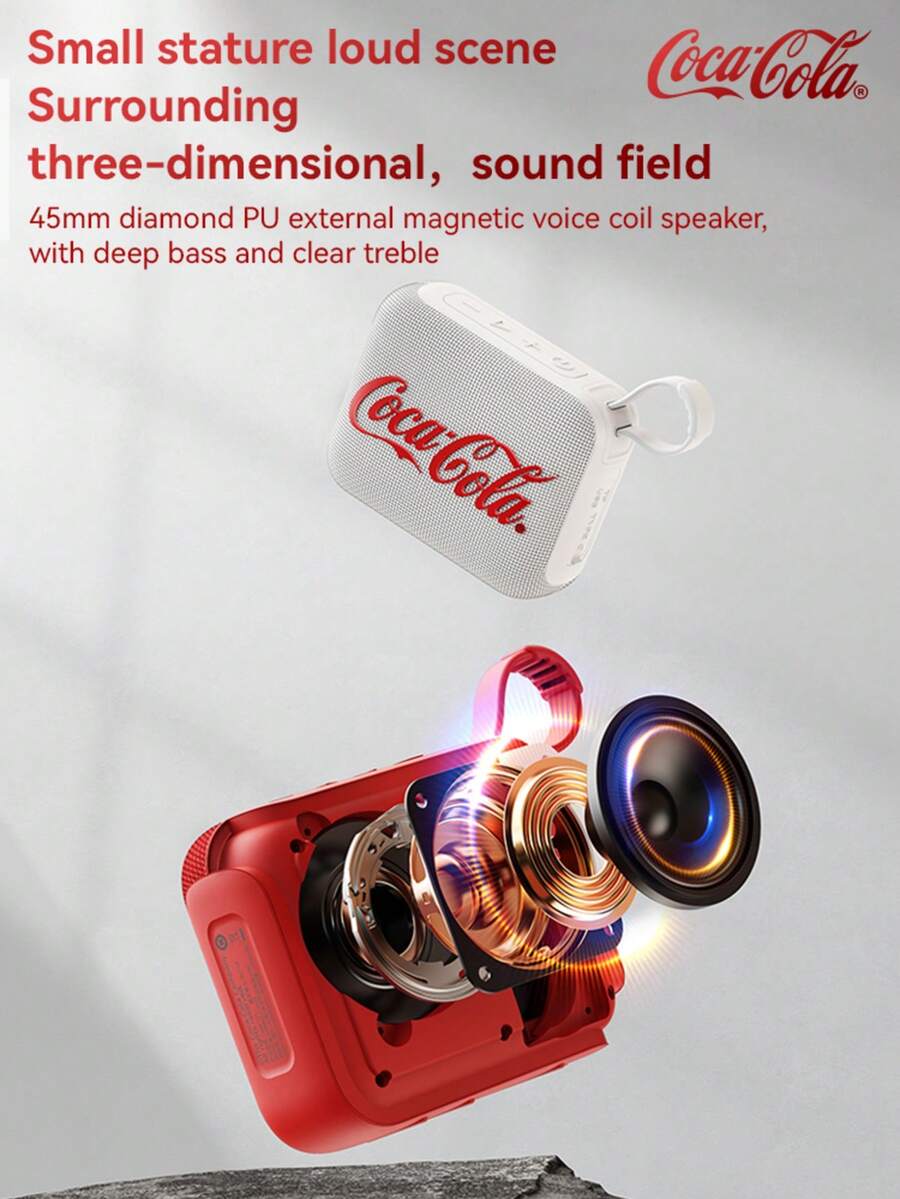 Coca Cola Altavoz Bluetooth compacto y portátil