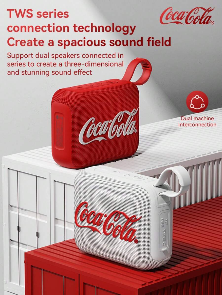 Coca Cola Altavoz Bluetooth compacto y portátil