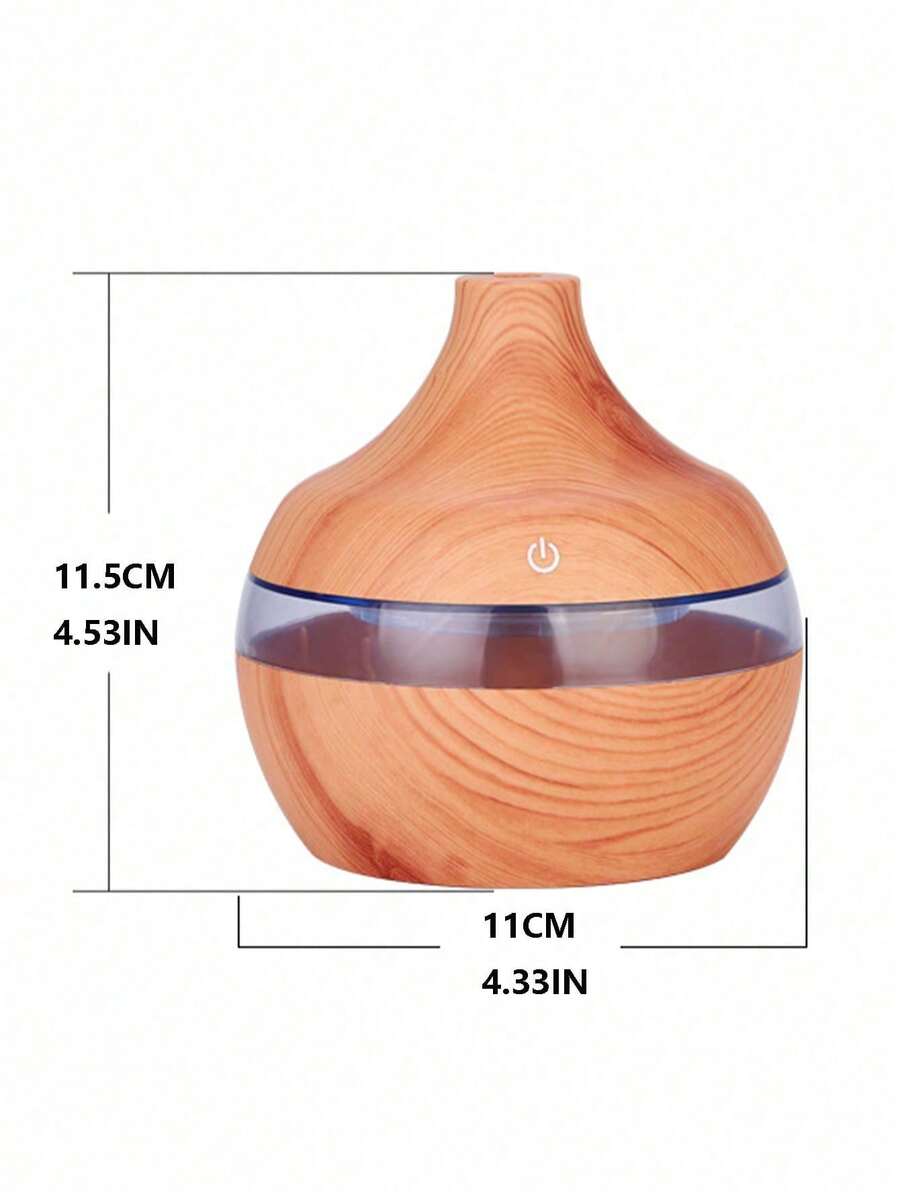 Humidificador con grano de madera y luz nocturna