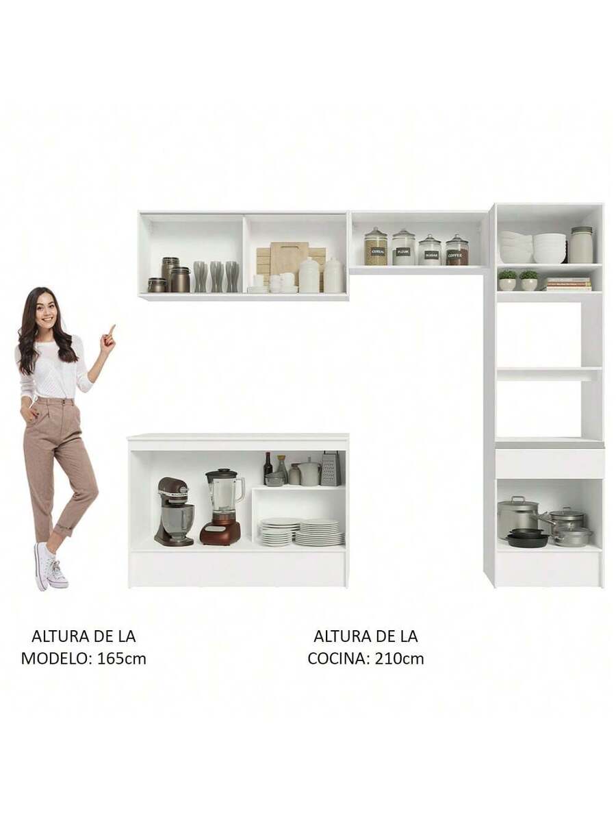 Cocina Integral Completa Modular Madesa Topazio 260cm