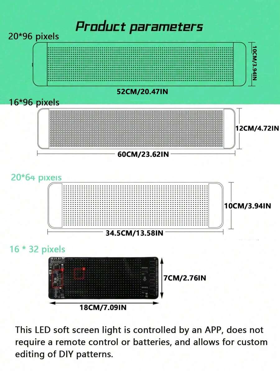 1 Set Pantalla LED flexible