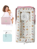 Camita De Algodón Portátil Plegable Con Nido Cuna Para Bebés