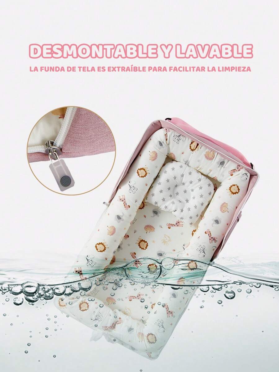Camita De Algodón Portátil Plegable Con Nido Cuna Para Bebés
