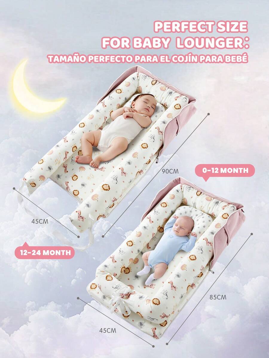 Camita De Algodón Portátil Plegable Con Nido Cuna Para Bebés