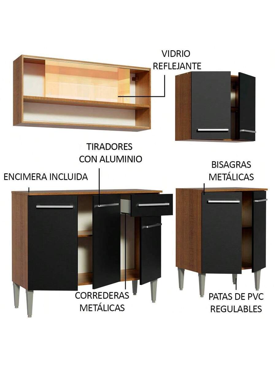 Cocina Integral 169cm Emilly Dance Madesa