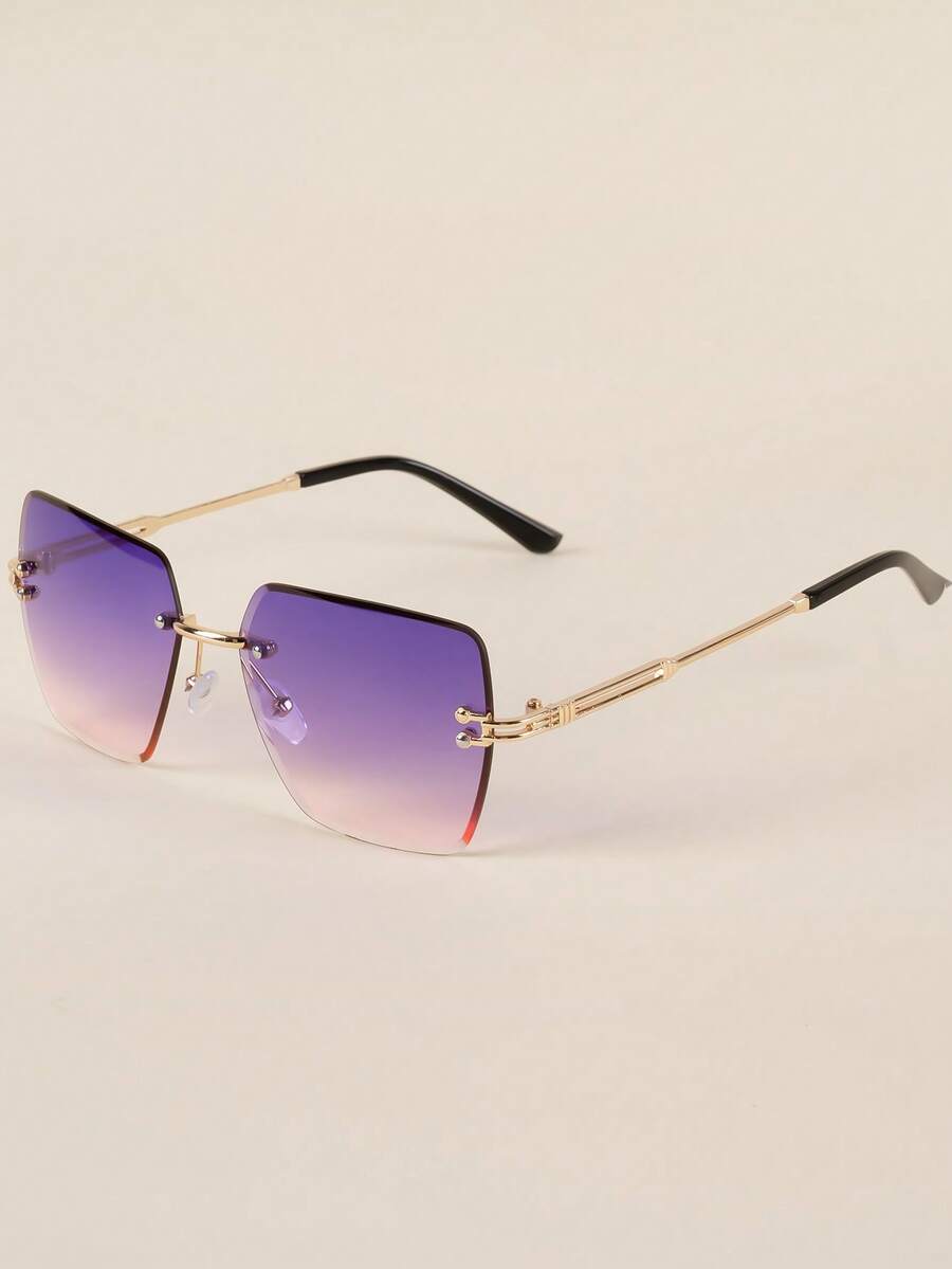 Gafas decorativas de moda con bordes fotogénicos y sin marco cuadrados