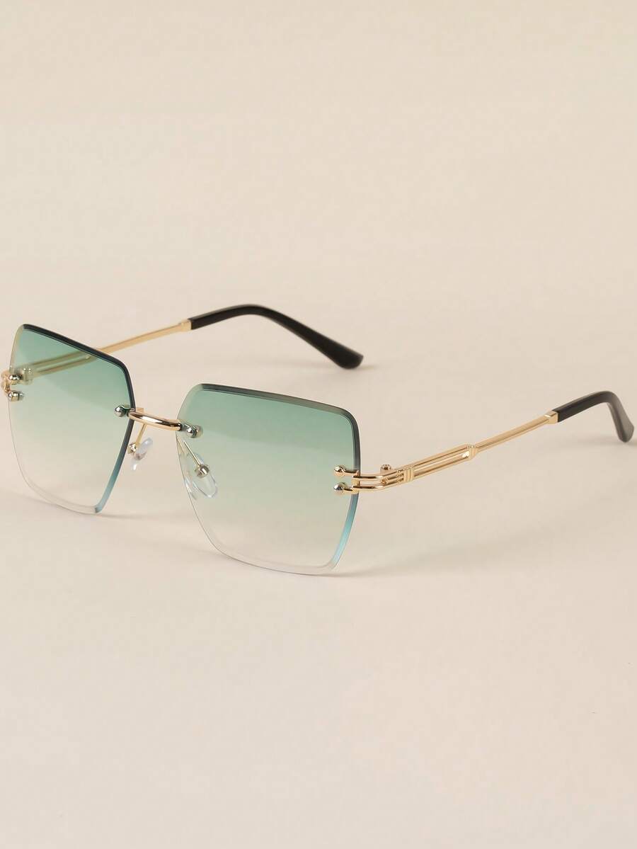 Gafas decorativas de moda con bordes fotogénicos y sin marco cuadrados