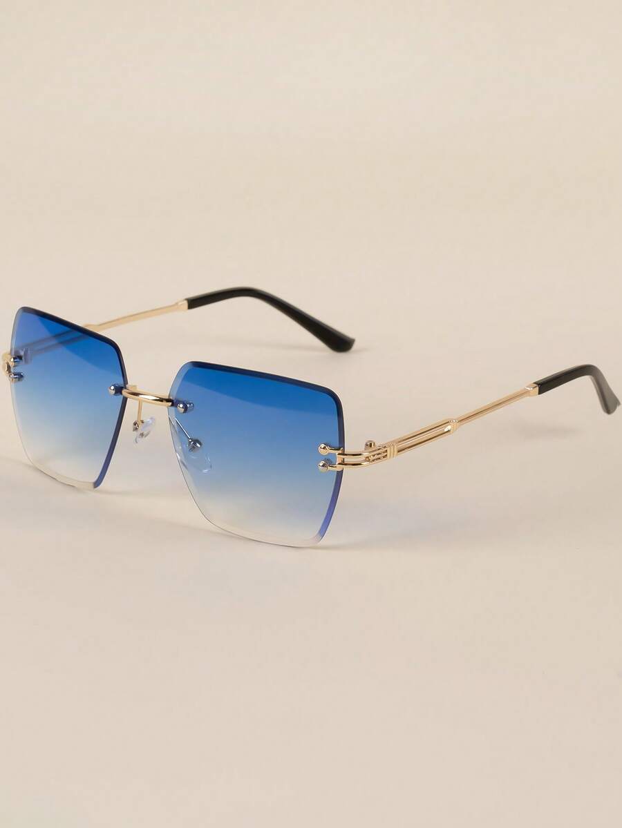Gafas decorativas de moda con bordes fotogénicos y sin marco cuadrados