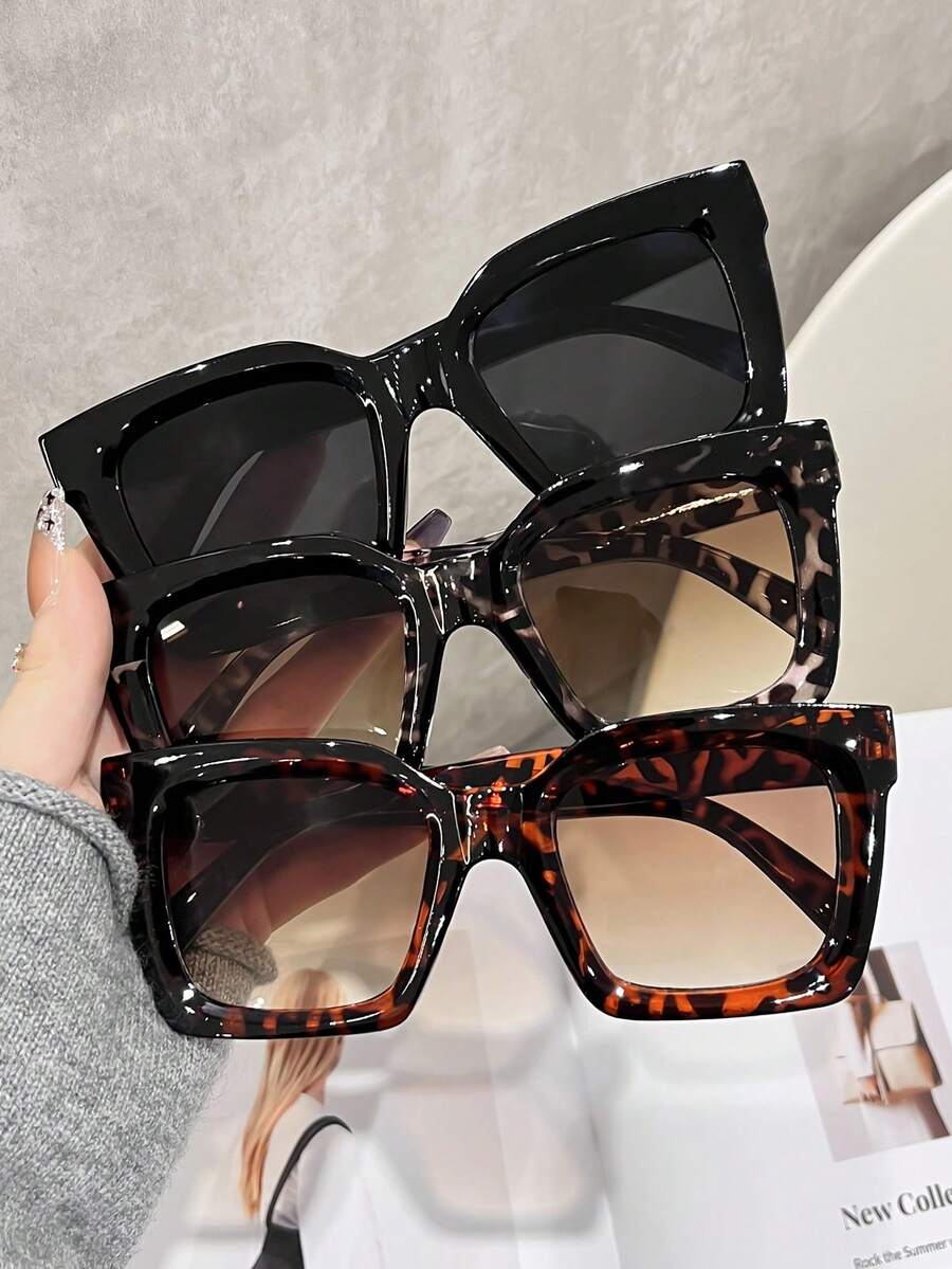 gafas de plástico de moda oversize para mujer