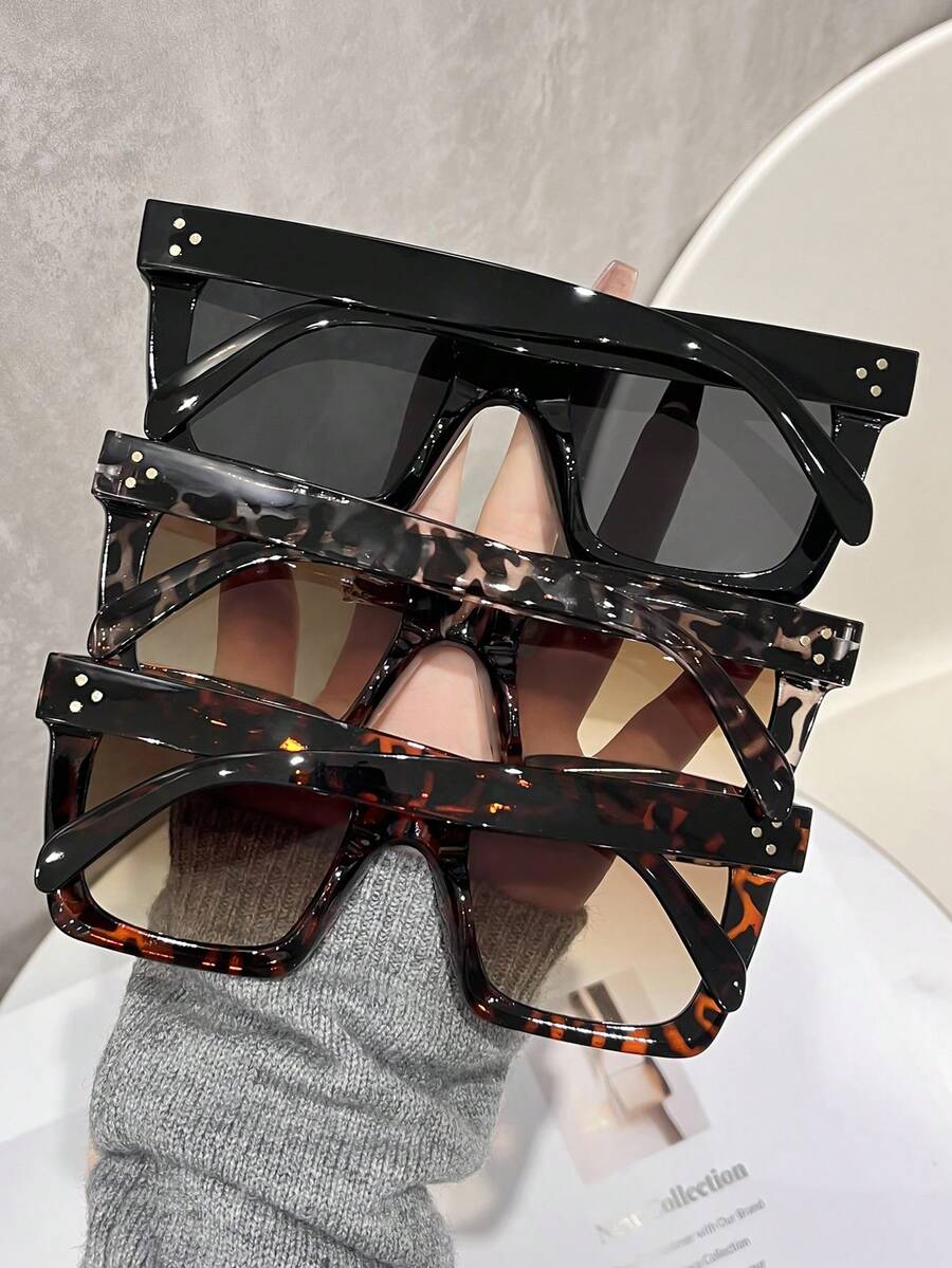 gafas de plástico de moda oversize para mujer