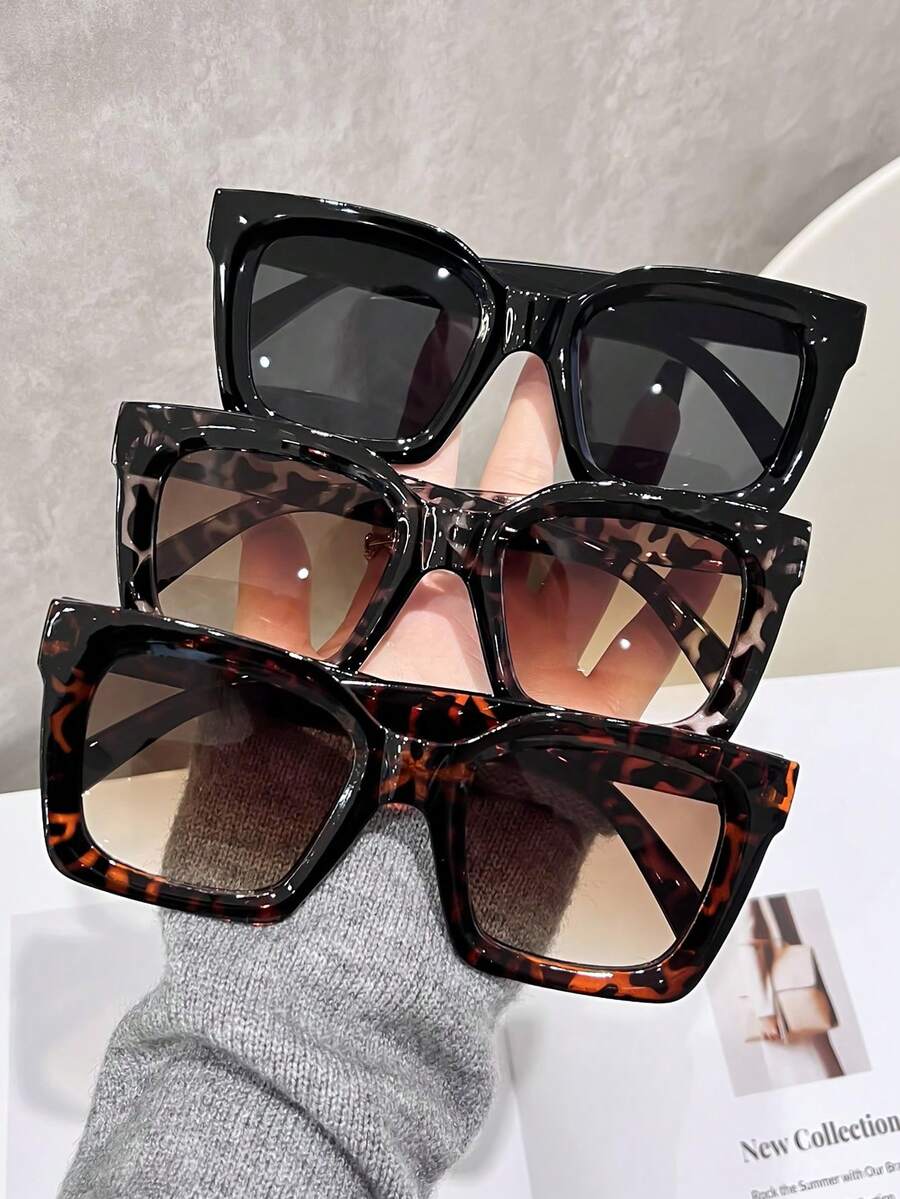 gafas de plástico de moda oversize para mujer