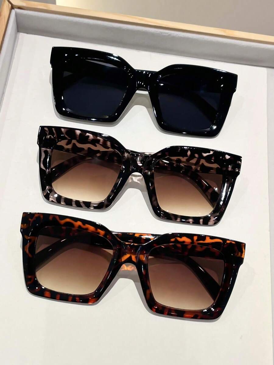 gafas de plástico de moda oversize para mujer