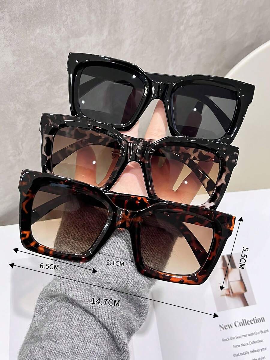gafas de plástico de moda oversize para mujer