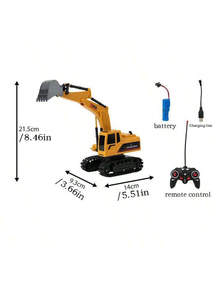Excavadora de control remoto de 11 canales de aleación y plástico