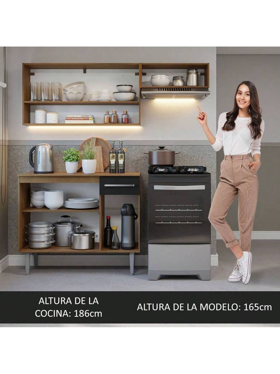 Cocina Integral Completa Modular Madesa 165cm