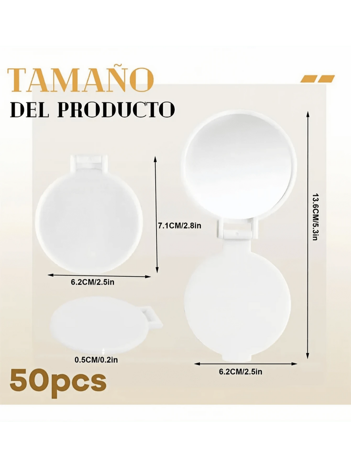 50 espejos de maquillaje portátiles