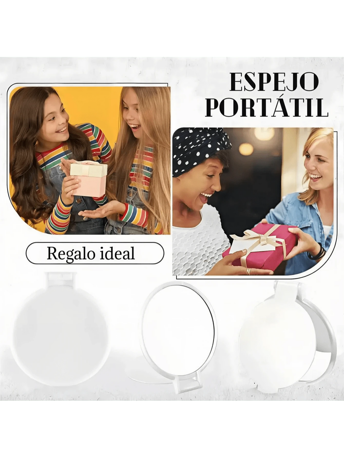 50 espejos de maquillaje portátiles