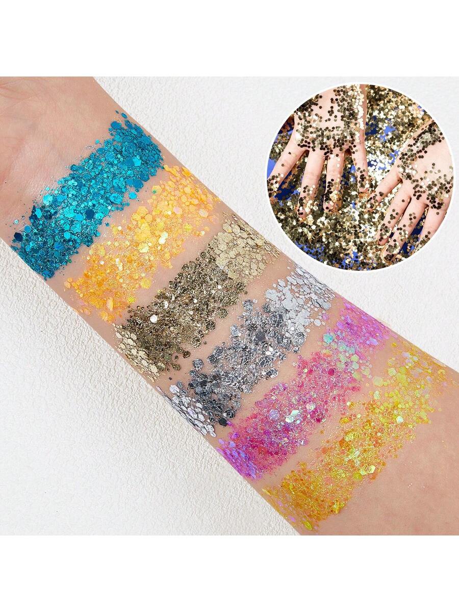 Paleta de maquillaje en gel con purpurina de 24 colores