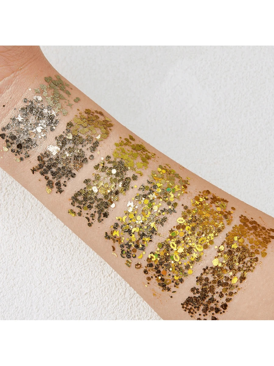 Paleta de maquillaje en gel con purpurina de 24 colores