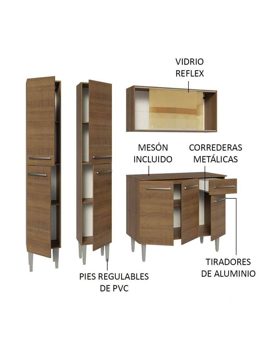 Cocina Integral Completa Modular Madesa 169cm