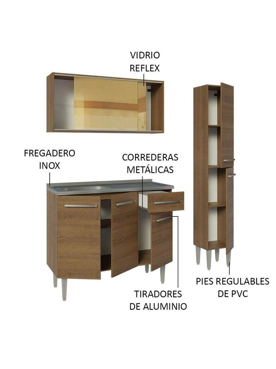 Mueble Cocina Compacta 137cm